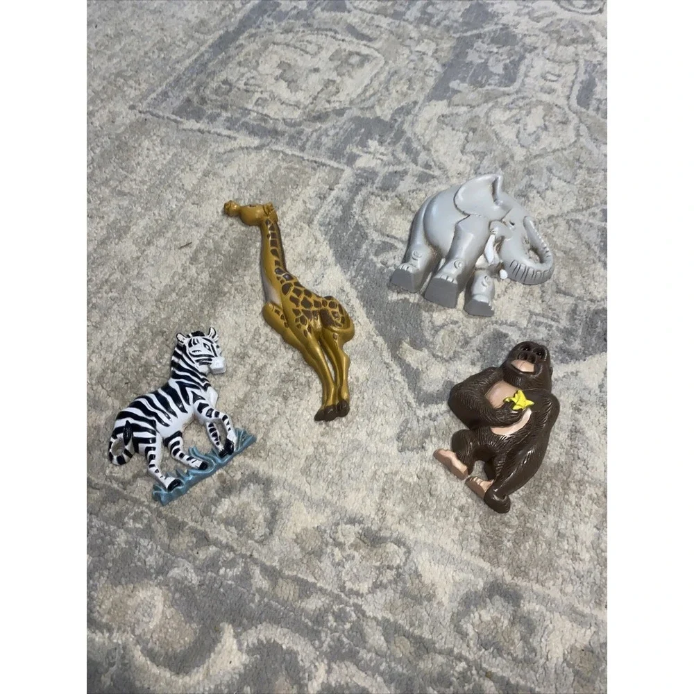 Set‎ Of 4 Vintage Burwood Products Jungle Safari Zoo Animals Wall Art Plaque